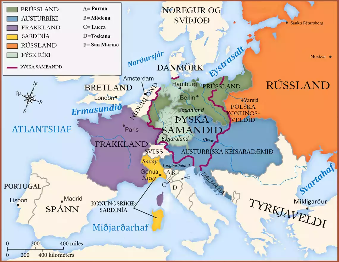 The Map Of The Congress Of Vienna Depicts The Geopolitical Redistribution Of European Territories After The Fall Of Napoleon.