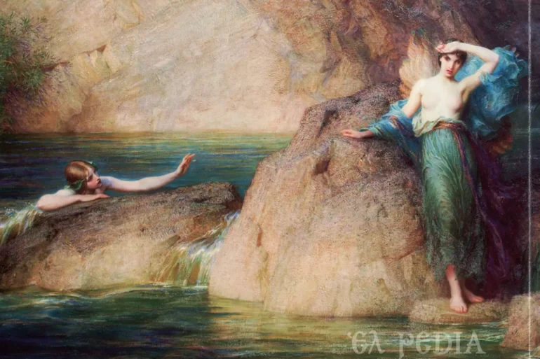 Herbert Draper'S 1915 Painting Captures Alcyone'S Desperate Search For Ceyx, Her Flowing Robes Contrasting With The Turbulent Seascape.