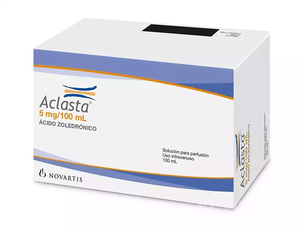 Διάλυμα για ενδοφλέβια έγχυση ACLASTA 5mg/100ml σε γυάλινο φιαλίδιο μιας χρήσης