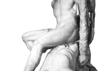 Un'Illustrazione Dettagliata Del Minotauro, La Creatura Mitologica Con Corpo Umano E Testa Di Toro, Che Si Erge Al Centro Del Labirinto Di Cnosso, Simbolo Di Terrore E Mistero Nella Mitologia Greca.