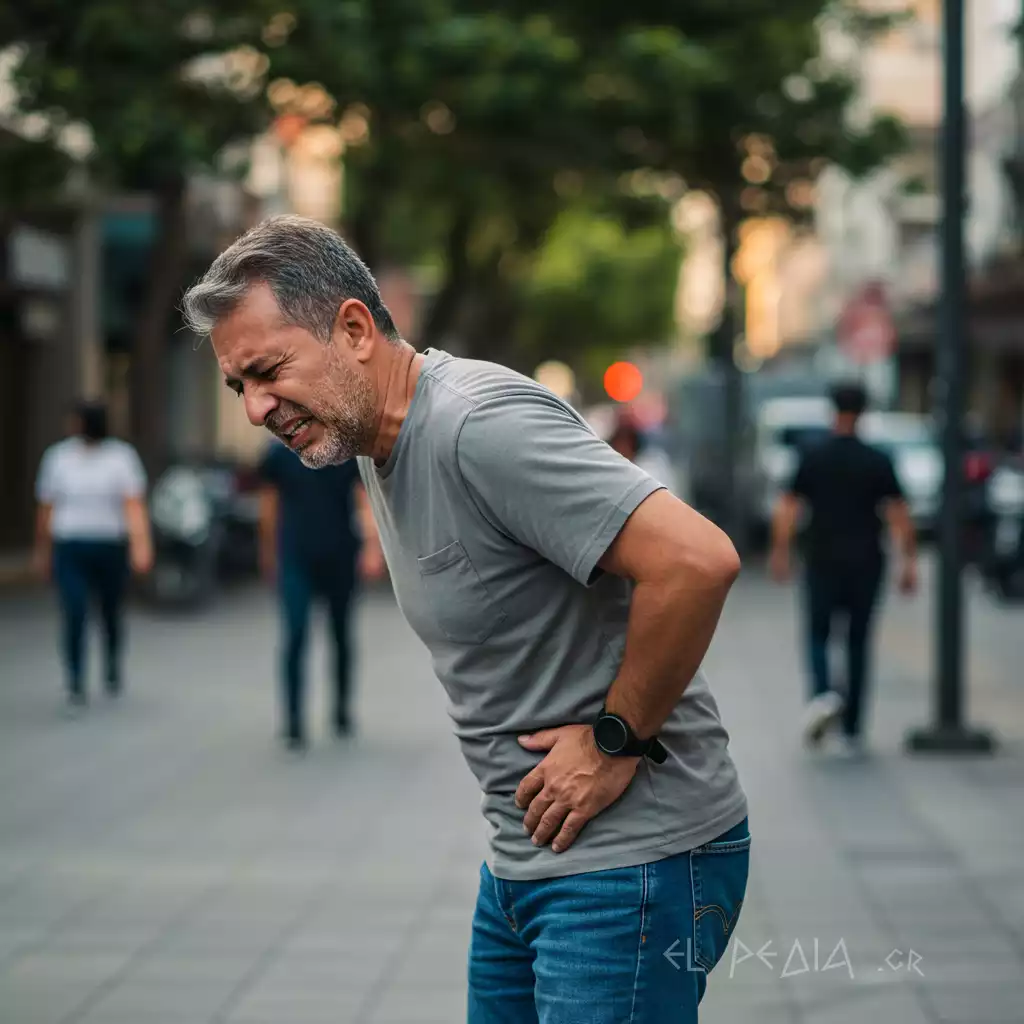 εικόνα που δείχνει την περιοχή της κάτω αριστερής κοιλιάς, εστιάζοντας στον πόνο.