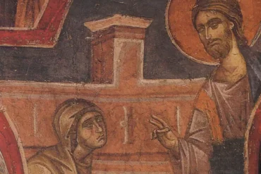 Il Murale &Quot;Cristo Che Loda Le Monete Della Vedova&Quot; Nel Monastero Di Chilandari È Un Eccellente Esempio Dell'Arte Paleologa.