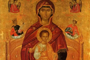 La Vierge À L'Enfant En Majesté &Quot;Notre-Dame Des Anges&Quot; De Corfou Est Un Exemple Exceptionnel De L'Art Post-Byzantin Du Début Du Xvie Siècle.