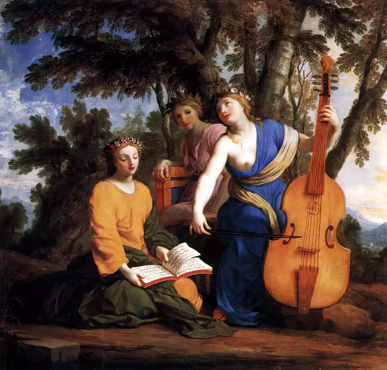 Müzler Melpomene, Erato Ve Polyhymnia, Le Sueur'Dan, Louvre'Da.