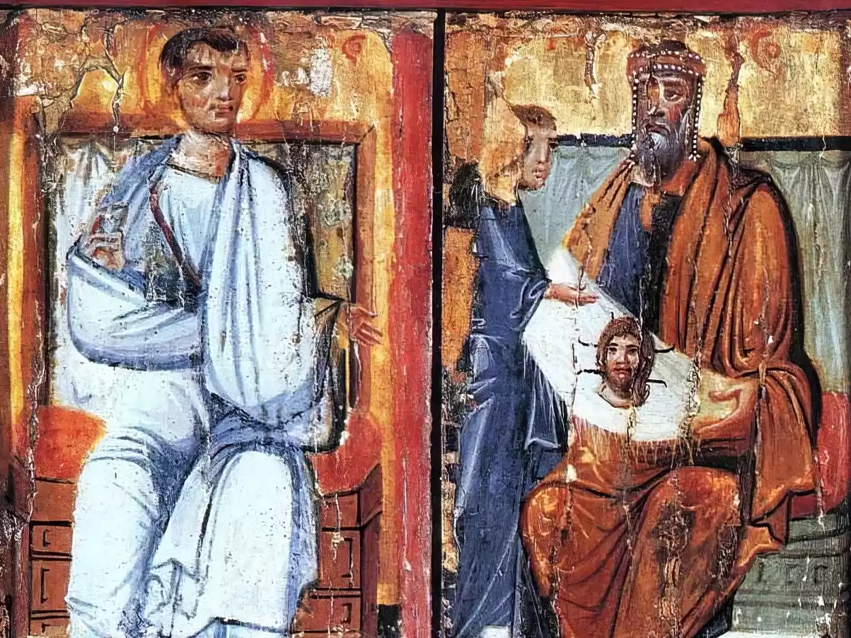 Il Trittico Del Sinai Con Il Santo Mandylion È Un Eccellente Esempio Dello Stile Classicista Del X Secolo.